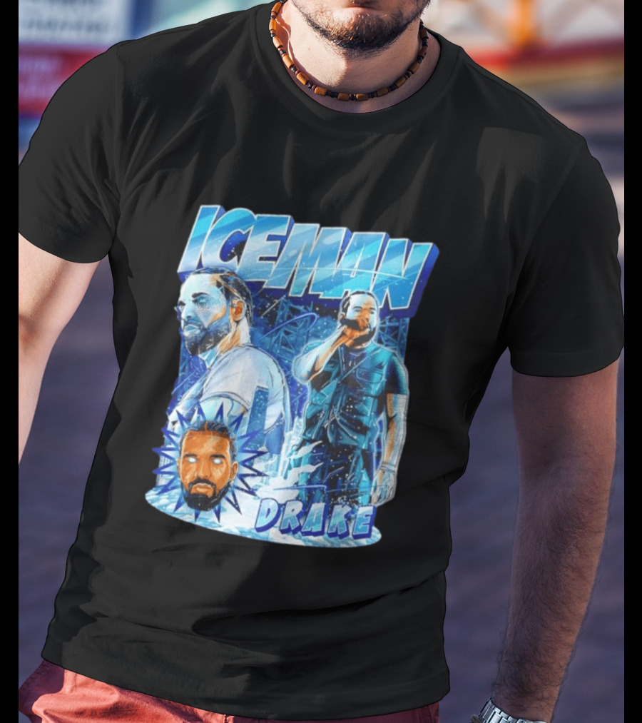 Drake Iceman Glowing Eyes Frozen City T-Shirt