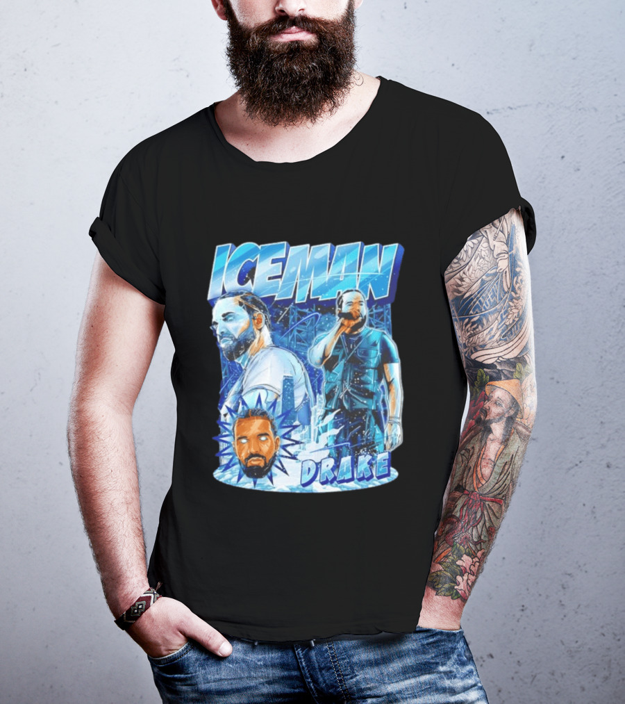 Drake Iceman Glowing Eyes Frozen City T-Shirt