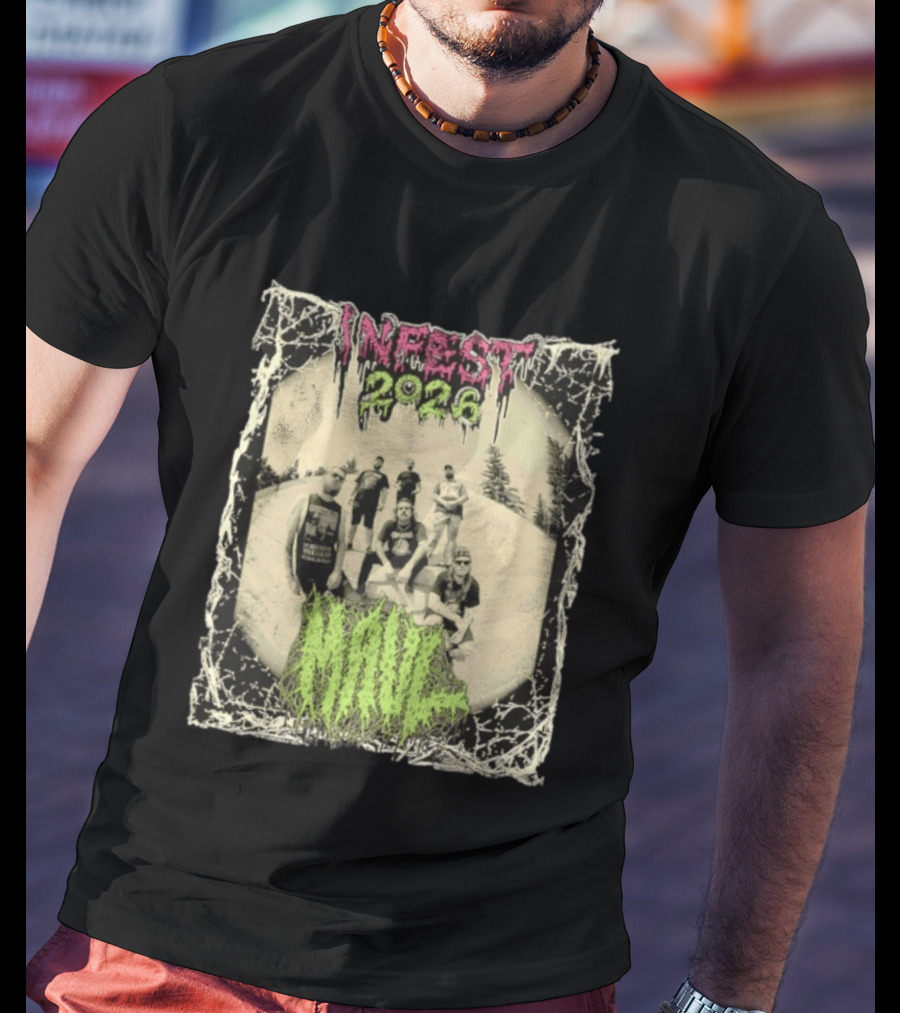 Infest 2026 Maul Old School Death Metal Band Vintage Aesthetic T-Shirt