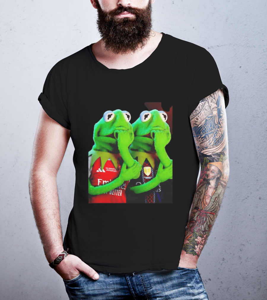 Kermit The Frog Thinking Arsenal Paris Saint Germain Final Budapest Emirates Groupama 2023 T-Shirt