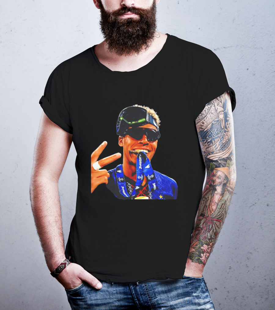 Paris Saint Germain Desire Doue Biting Medal Victory Celebration T-Shirt