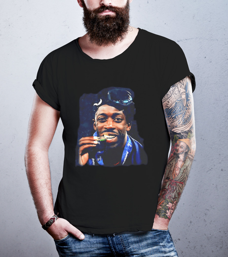 Paris Saint Germain Ousmane Dembele Biting Medal Celebration T-Shirt