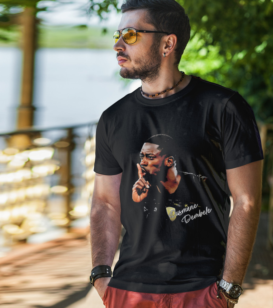 Ousmane Dembele Shhh Gesture PSG Soccer Star T-Shirt