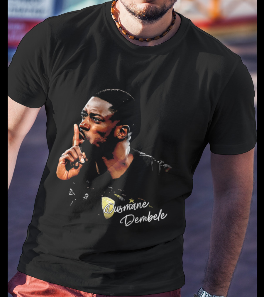 Ousmane Dembele Shhh Gesture PSG Soccer Star T-Shirt