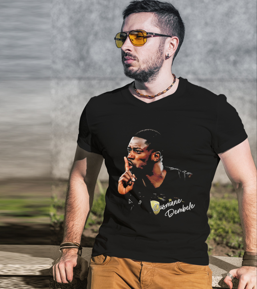 Ousmane Dembele Shhh Gesture PSG Soccer Star T-Shirt