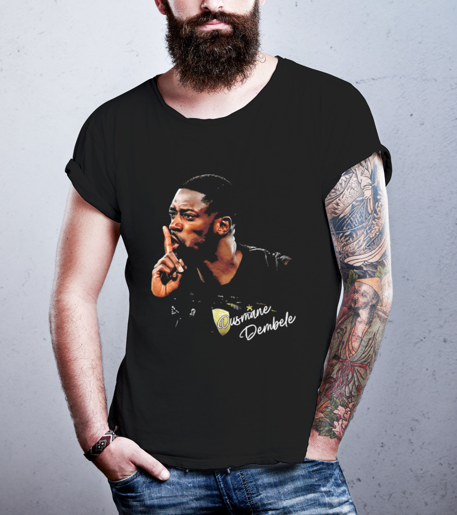 Ousmane Dembele Shhh Gesture PSG Soccer Star T-Shirt
