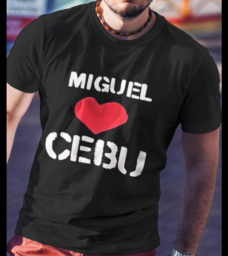 Miguel Loves Cebu Heart Souvenir Travel Destination T-Shirt