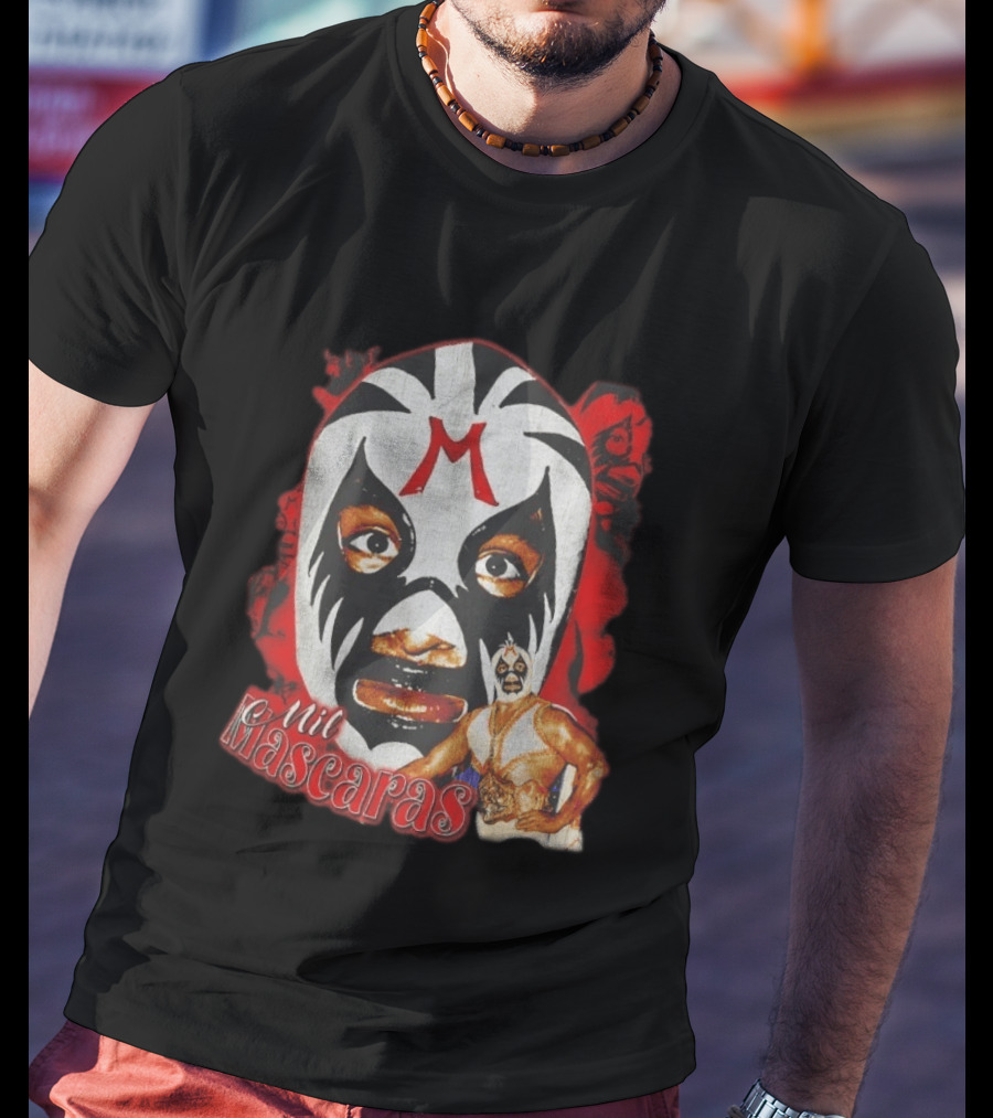 Mil Mascaras Lucha Libre Mask Iconic Mexican Wrestling Legend T-Shirt