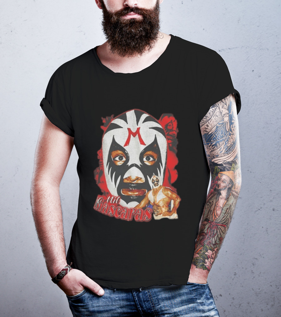 Mil Mascaras Lucha Libre Mask Iconic Mexican Wrestling Legend T-Shirt