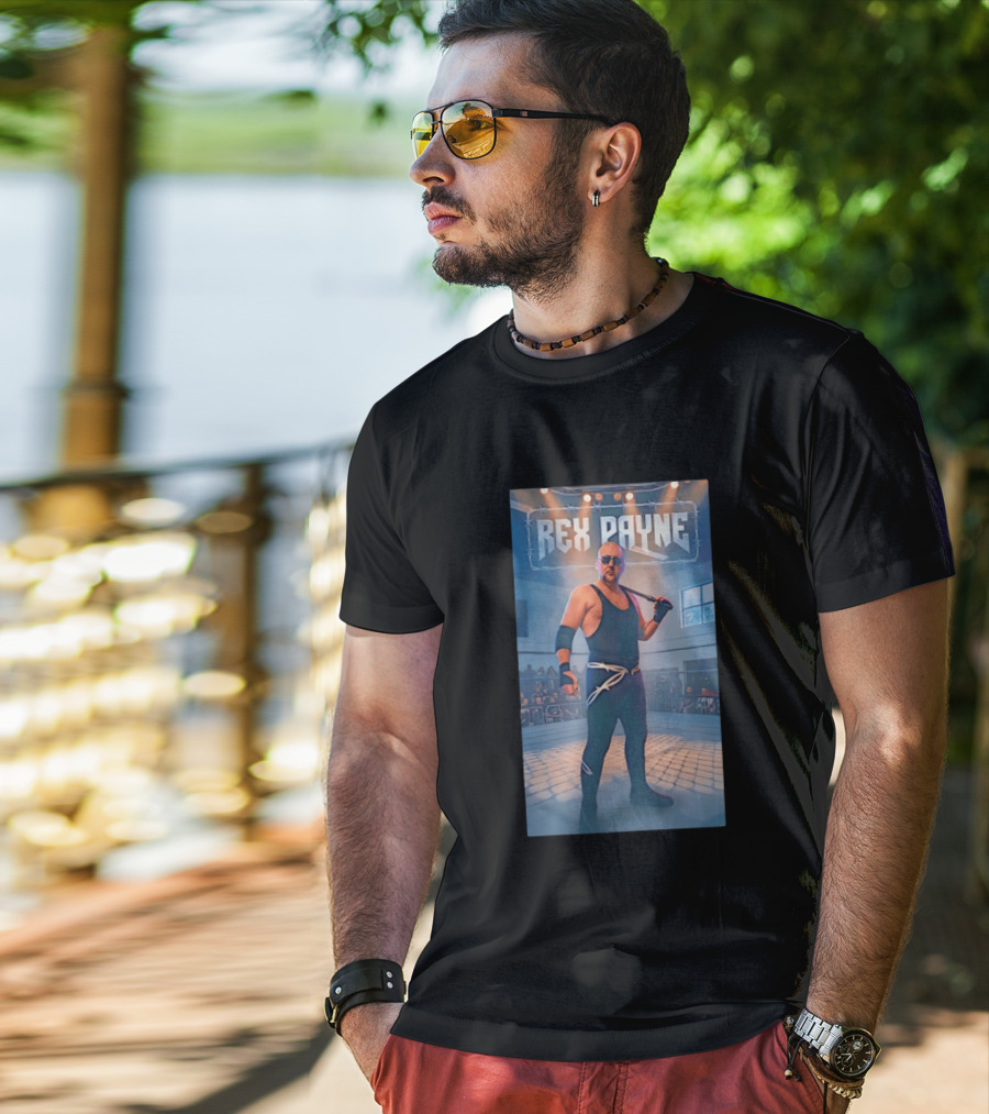 Rex Payne MMA Fighter In Arena With Intense Spotlight And Audience T-Shirt