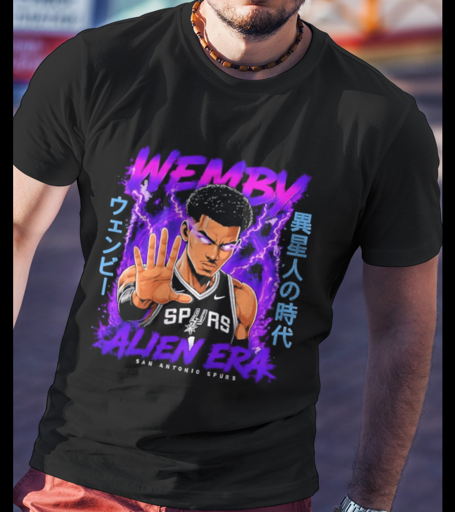 San Antonio Spurs Wemby Wembanyama Alien Era Iseijin No Jidai T-Shirt