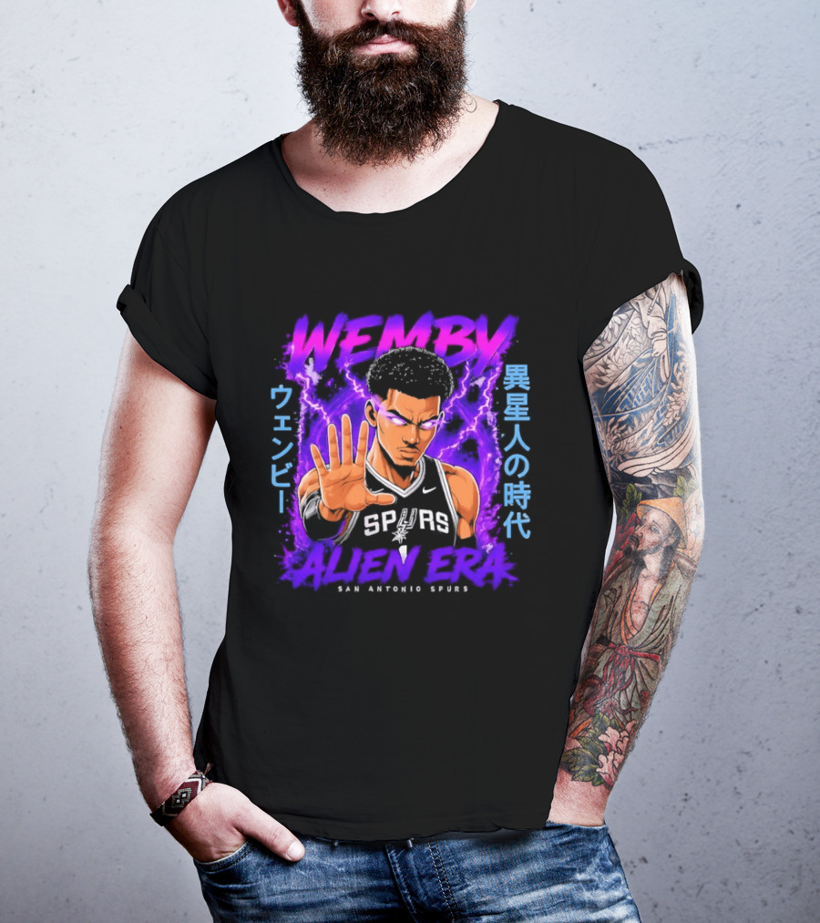 San Antonio Spurs Wemby Wembanyama Alien Era Iseijin No Jidai T-Shirt