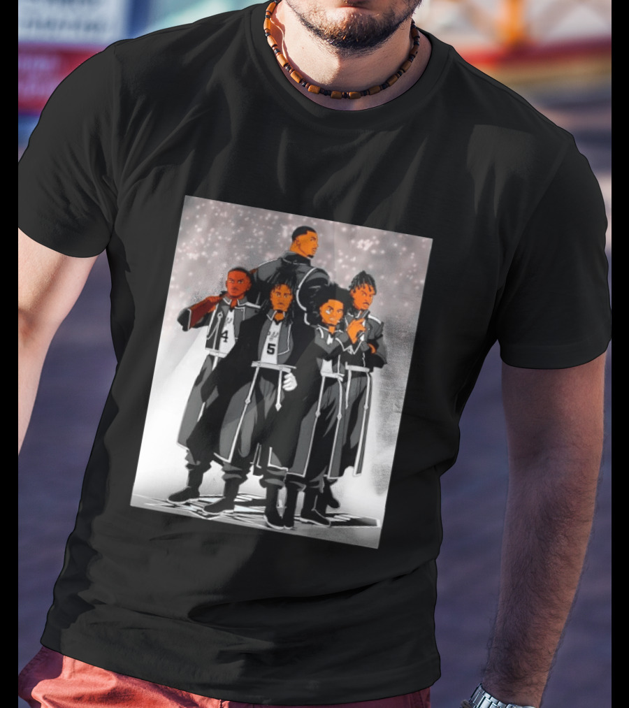 San Antonio Spurs Anime Player Characters 4 5 Basketball Team T-Shirt