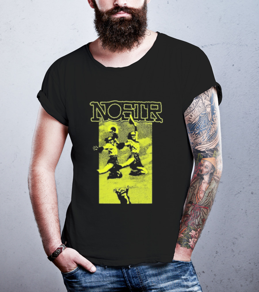 NOSTR Cheerleader Cartoon Character In Bold Font T-Shirt