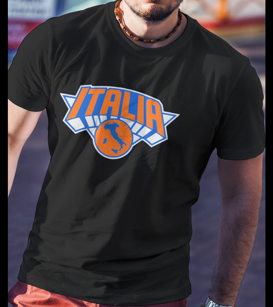 Italia New York Knicks Basketball Italy Map T-Shirt