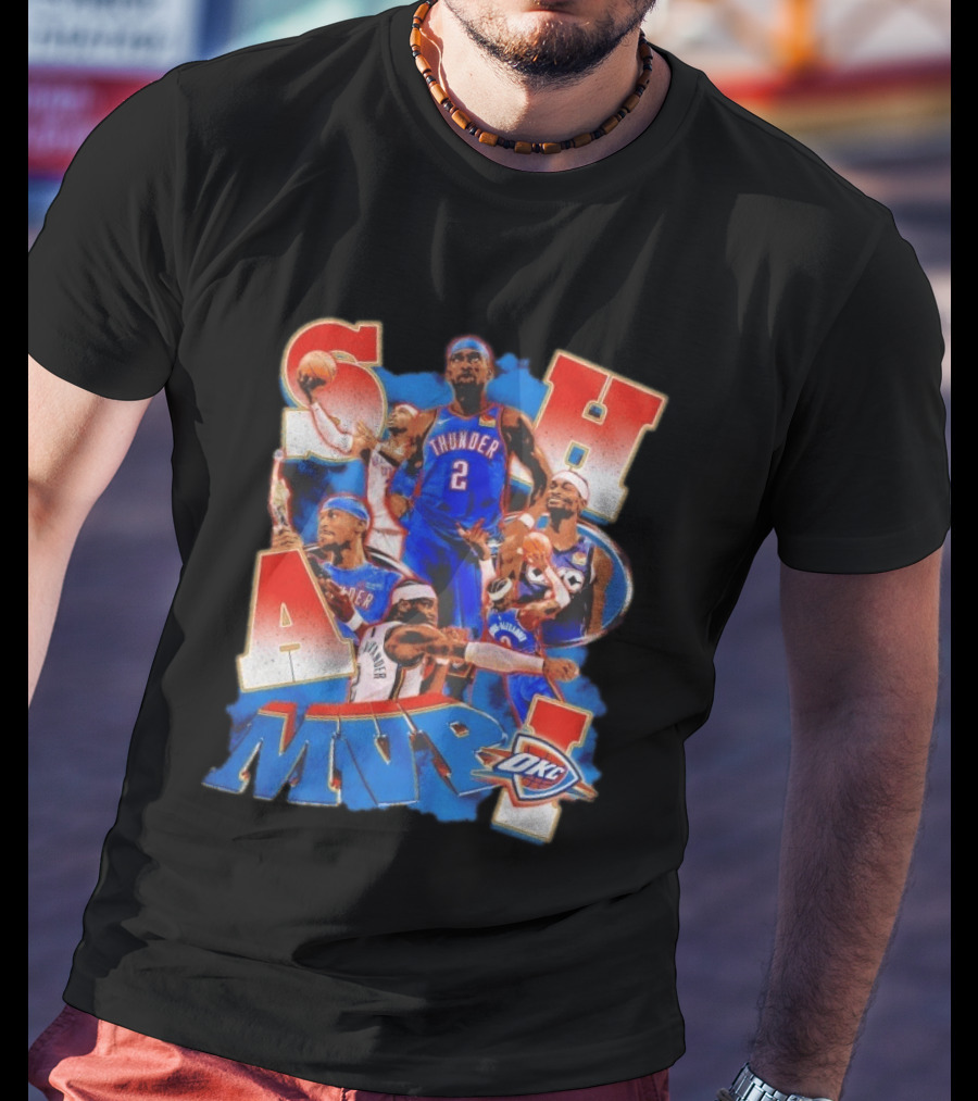 Oklahoma City Thunder Shai Gilgeous Alexander MVP Basketball NBA OKC T-Shirt