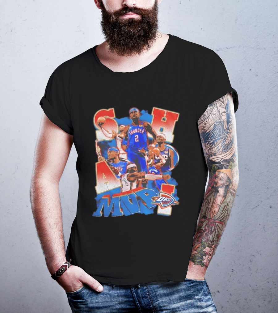 Oklahoma City Thunder Shai Gilgeous Alexander MVP Basketball NBA OKC T-Shirt