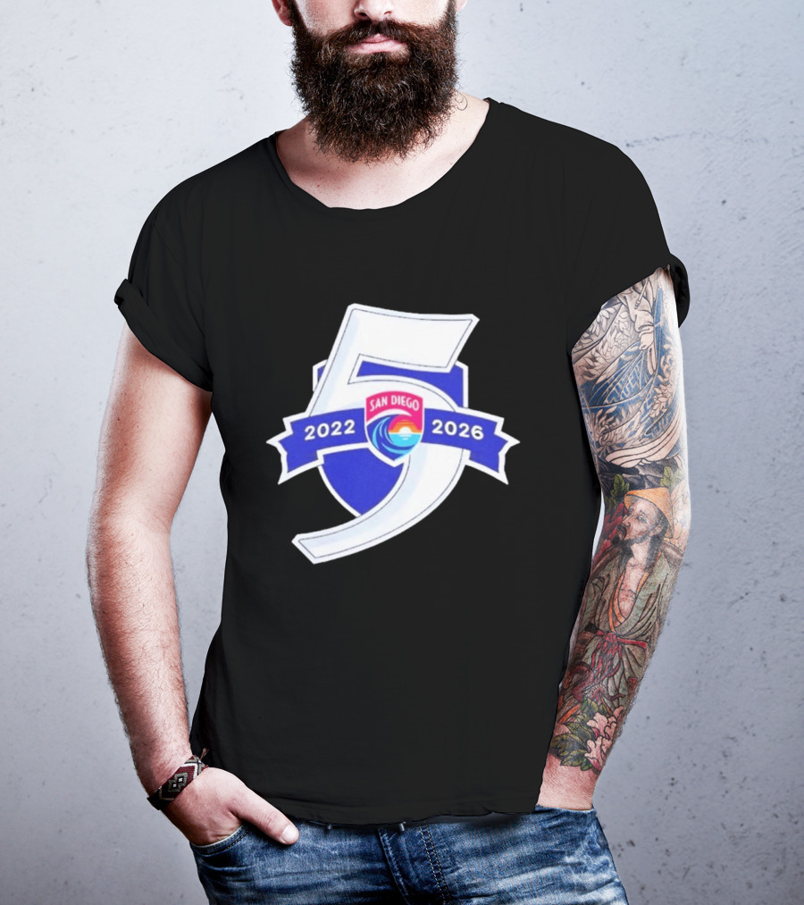 San Diego Wave FC 5 Year Anniversary 2022 2026 T-Shirt