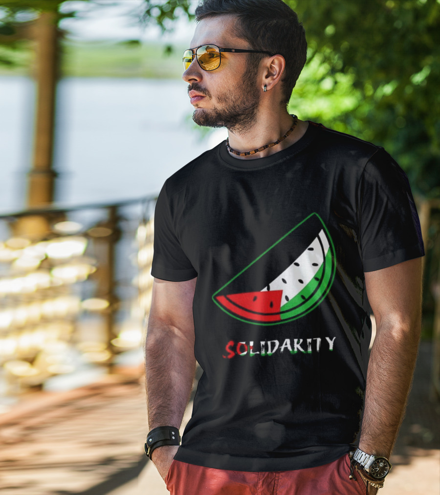 Solidarity Watermelon Palestinian Flag T-Shirt
