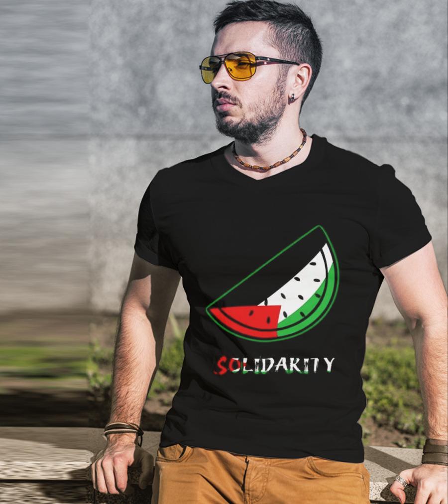 Solidarity Watermelon Palestinian Flag T-Shirt