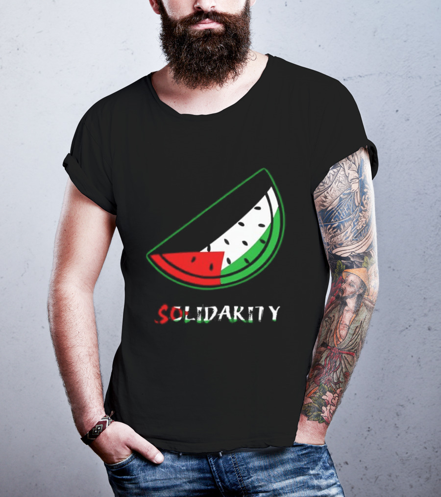 Solidarity Watermelon Palestinian Flag T-Shirt