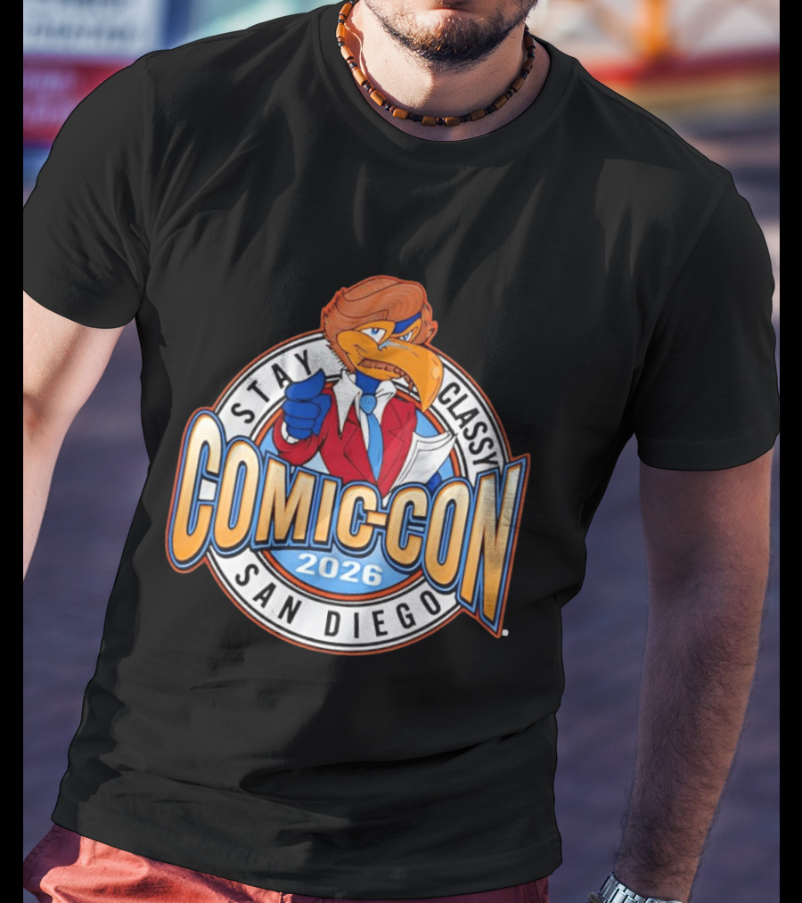 Stay Classy Comic Con San Diego 2026 Ron Burgundy Bird T-Shirt