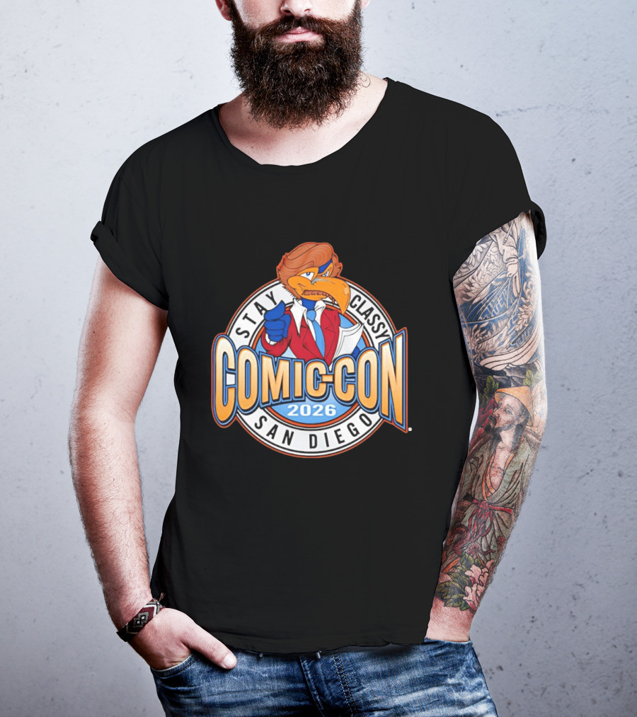 Stay Classy Comic Con San Diego 2026 Ron Burgundy Bird T-Shirt