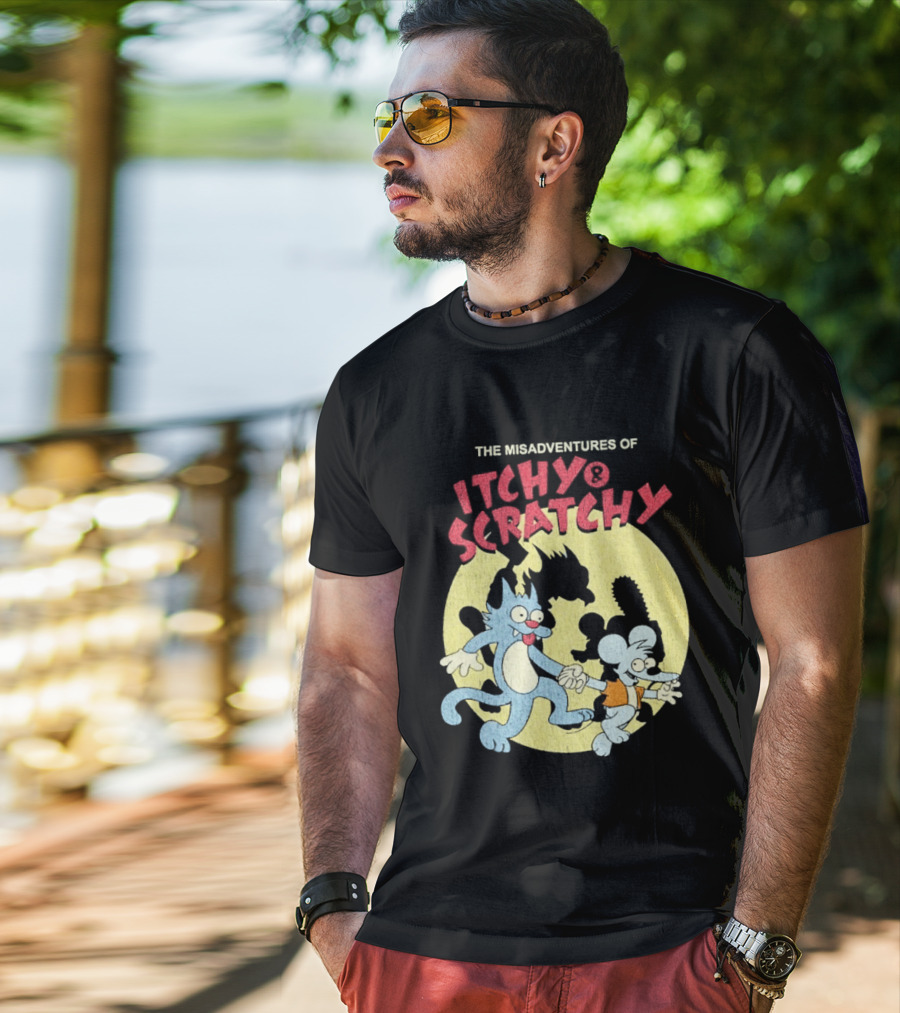 The Misadventures Of Itchy Scratchy Cartoon Characters T-Shirt