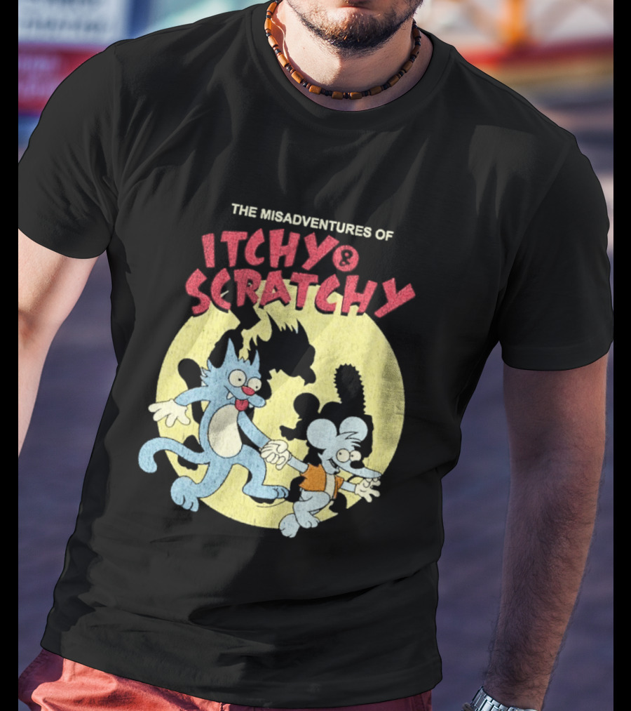 The Misadventures Of Itchy Scratchy Cartoon Characters T-Shirt