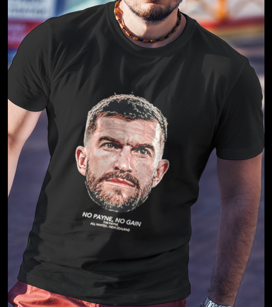 Tim Payne Wellington Phoenix No Payne No Gain Big Head T-Shirt