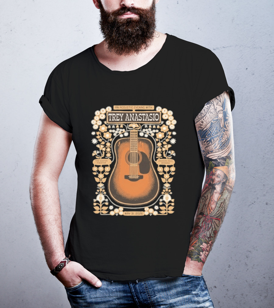 Trey Anastasio Acoustic Evening Tour The Center Theater Jackson Hole 2026 T-Shirt