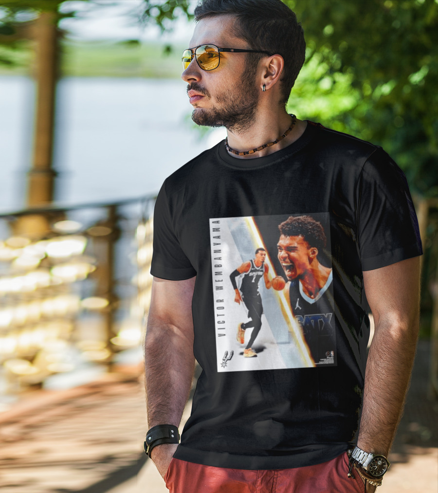Victor Wembanyama San Antonio Spurs SATX Radiance Collage T-Shirt