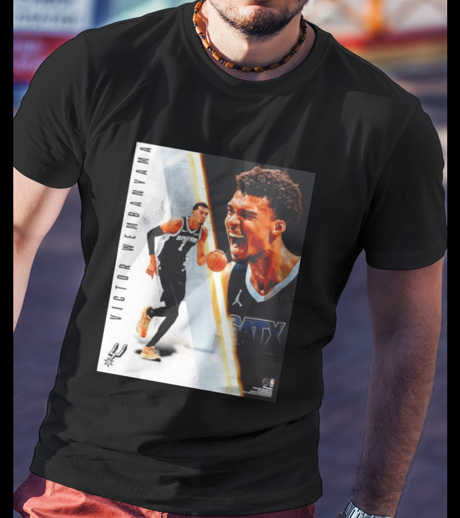 Victor Wembanyama San Antonio Spurs SATX Radiance Collage T-Shirt