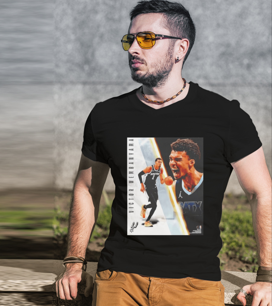 Victor Wembanyama San Antonio Spurs SATX Radiance Collage T-Shirt