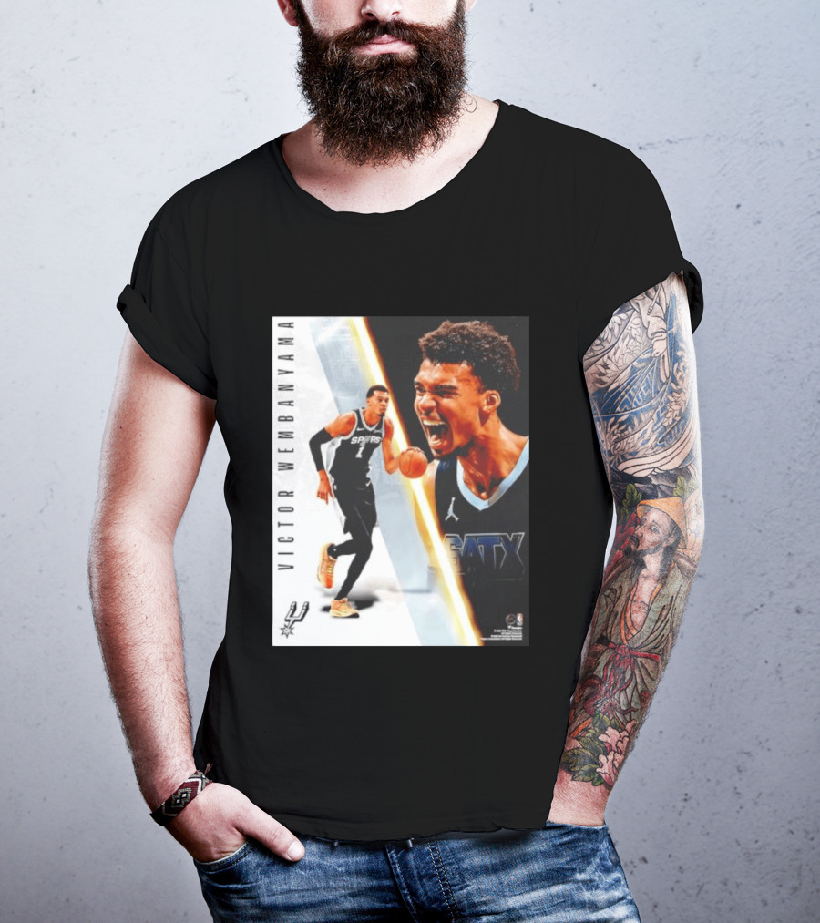 Victor Wembanyama San Antonio Spurs SATX Radiance Collage T-Shirt