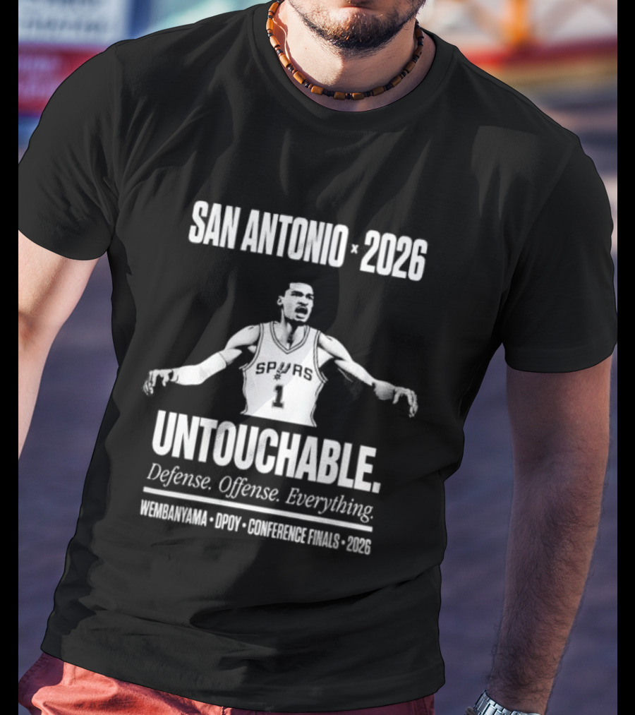 San Antonio 2026 Untouchable Defense Offense Everything Wembanyama Popovich 2025 2026 T-Shirt