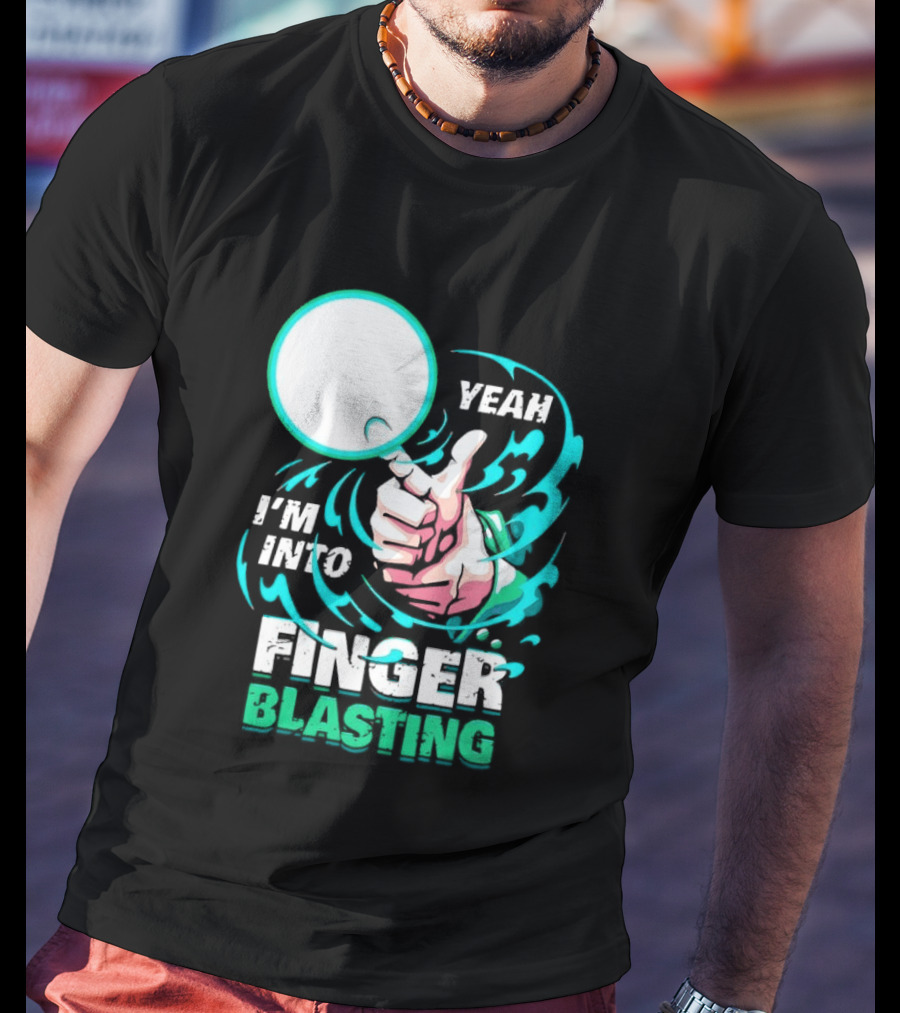 Yeah I Am Into Finger Blasting Cartoon Thumbs Up Spiral T-Shirt