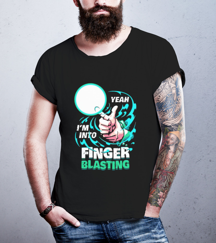 Yeah I Am Into Finger Blasting Cartoon Thumbs Up Spiral T-Shirt