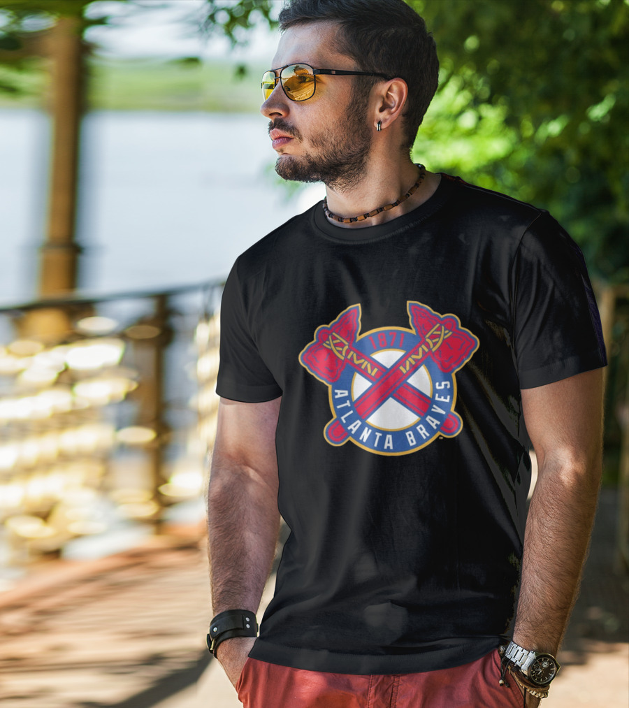 Atlanta Braves MLB 1871 Cross Tomahawk T-Shirt