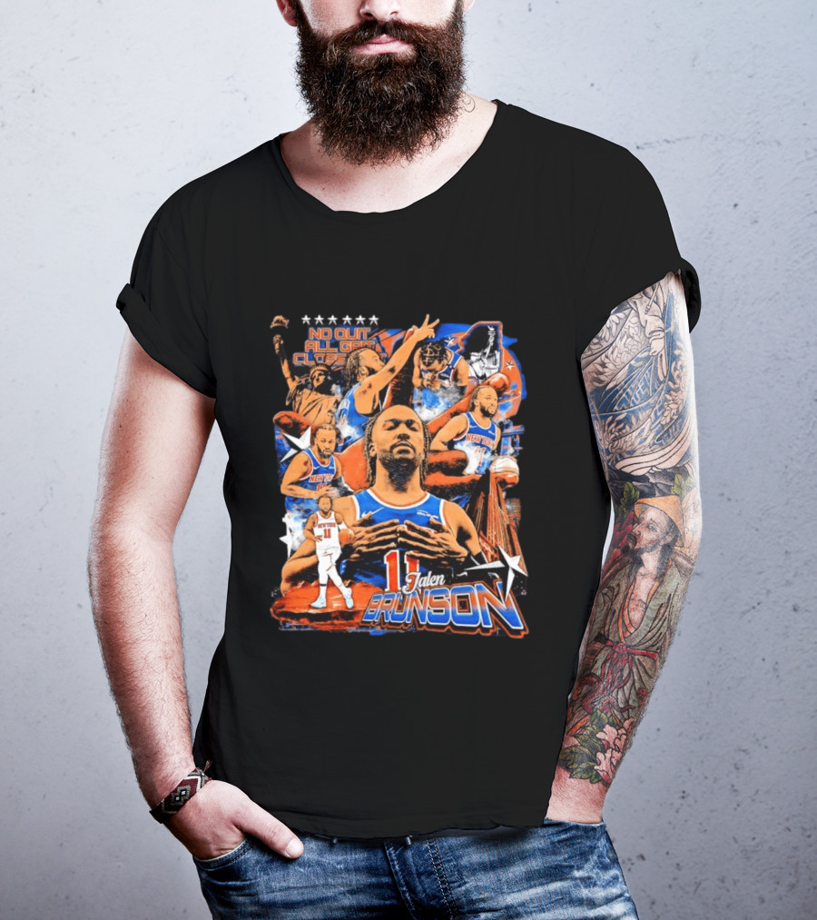Jalen Brunson New York Knicks NBA No Quit All Grit Close Out 11 T-Shirt