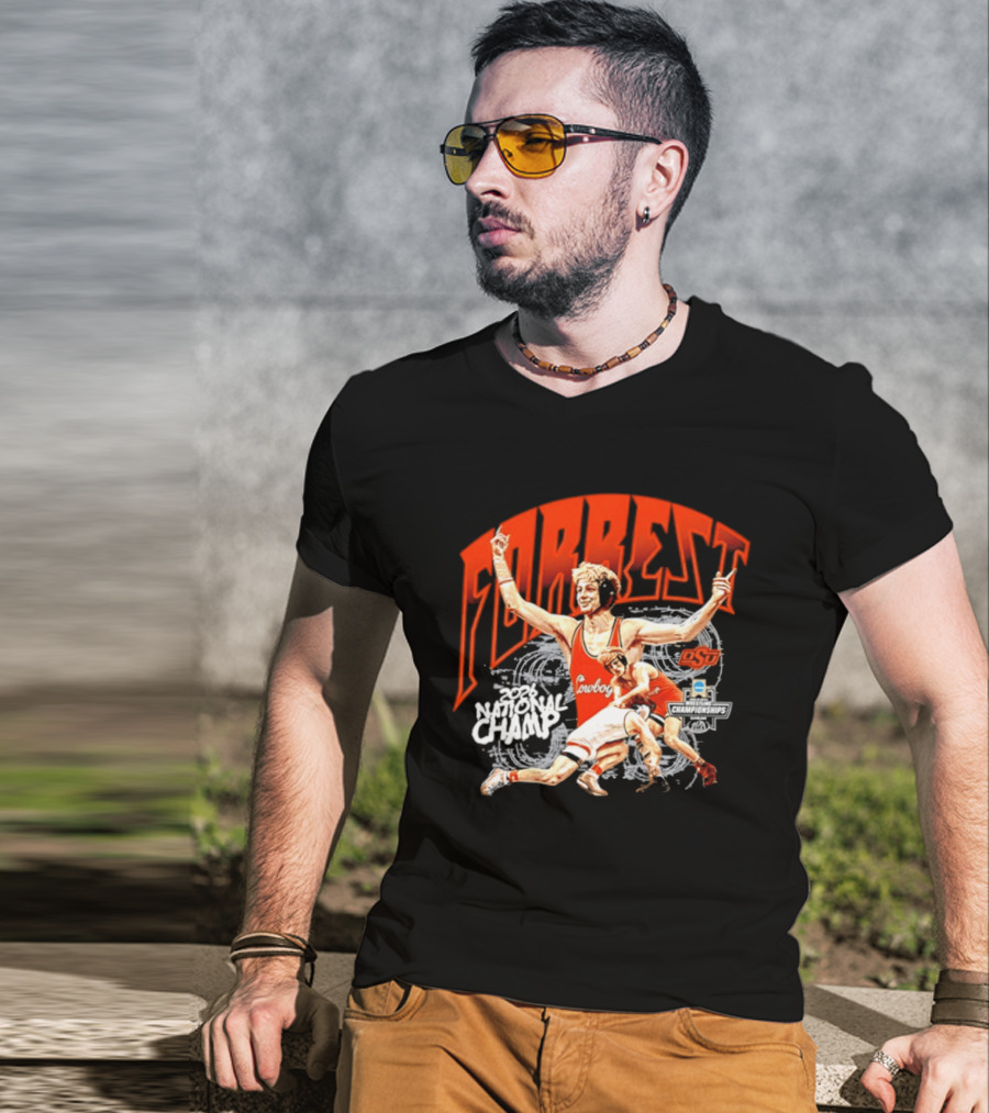 Jax Forrest Oklahoma State Cowboys Wrestling 2026 National Champ T-Shirt