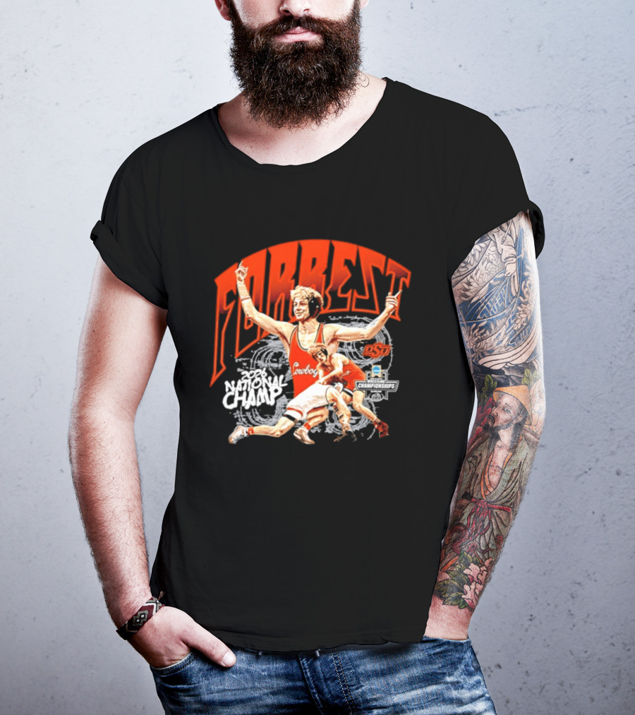 Jax Forrest Oklahoma State Cowboys Wrestling 2026 National Champ T-Shirt