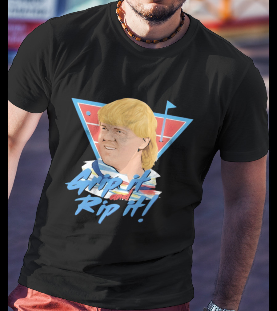 John Daly Bigface Golf Of America 4th Of July Grip It Rip It T-Shirt
