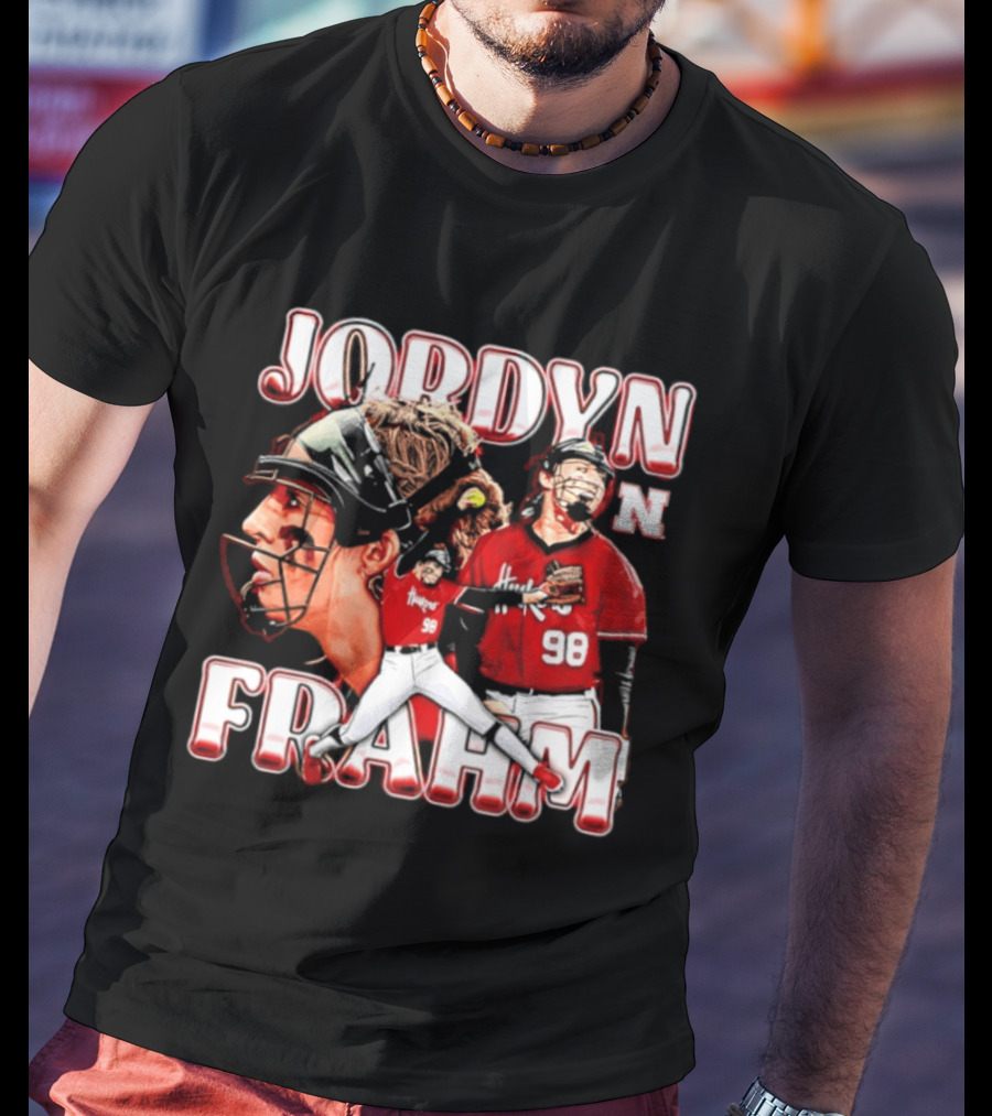 Jordyn Frahm Nebraska Softball NCAA Collage 98 T-Shirt