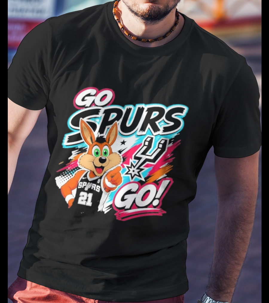 Go Spurs Go San Antonio Spurs Coyote Basketball 21 T-Shirt