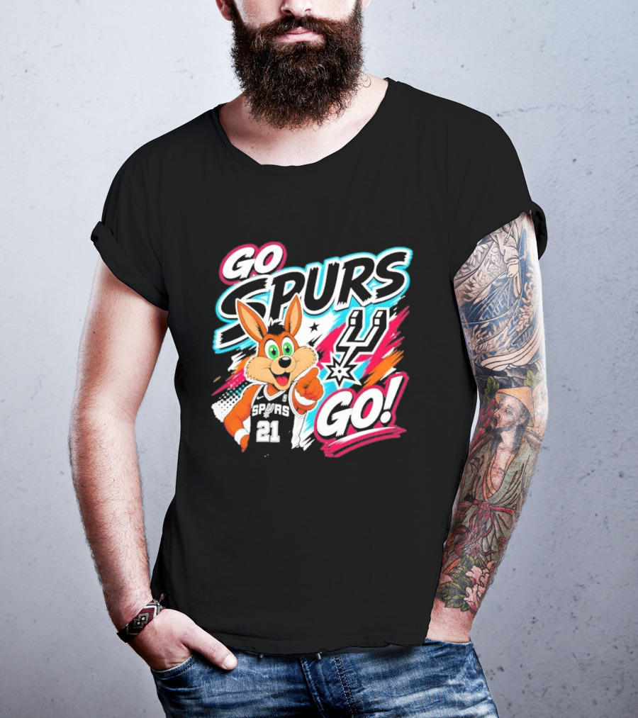 Go Spurs Go San Antonio Spurs Coyote Basketball 21 T-Shirt
