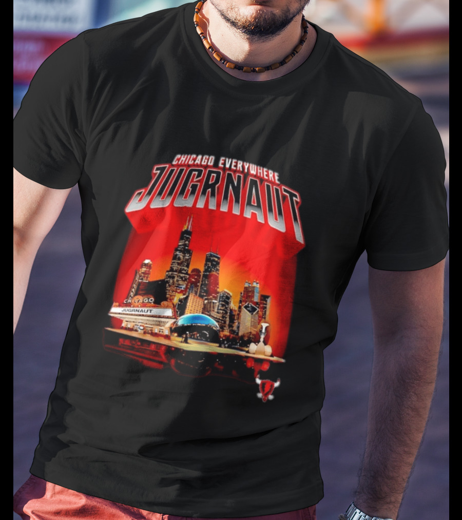 Chicago Everywhere Jugrnaut Skyline Millennium Park T-Shirt