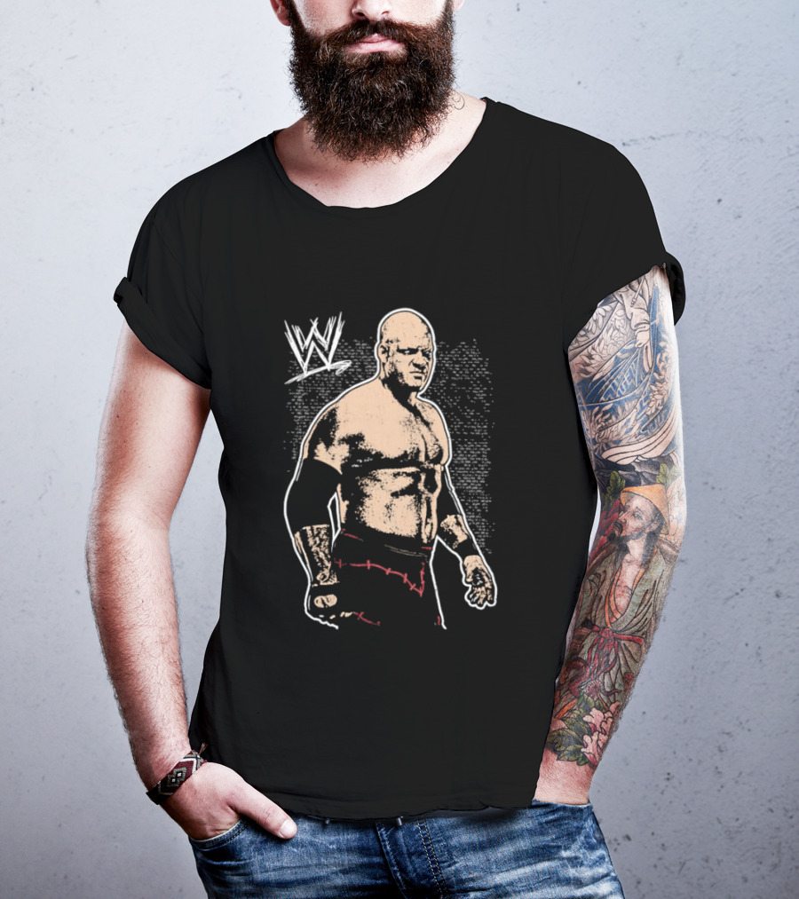 Kane WWE Wrestling Stitched Men's WWE Iconic Fighter T-Shirt