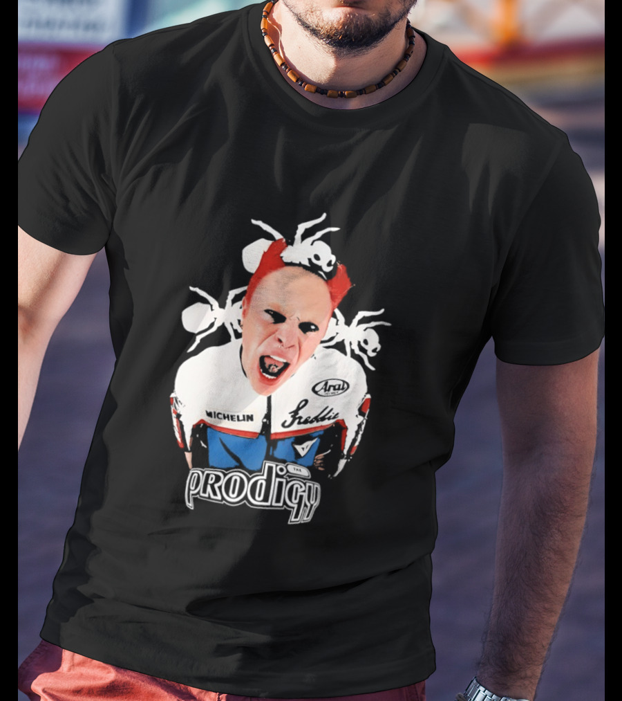 Keith Flint The Prodigy Michelin Arai Electronic Music Band Concert T-Shirt
