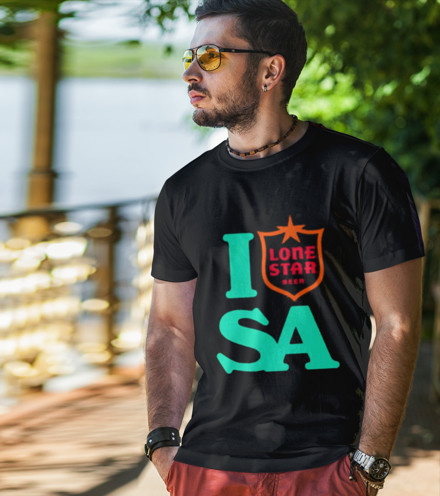 Lone Star Beer I Love San Antonio USA Texas T-Shirt